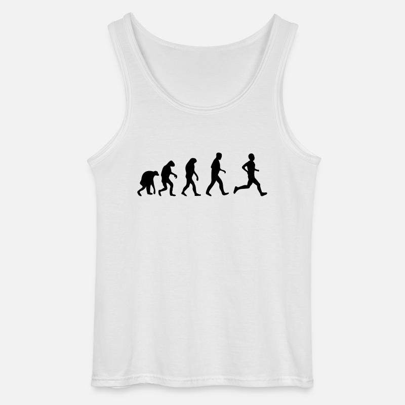 running evolution - Gildan Men’s Tank Top - white