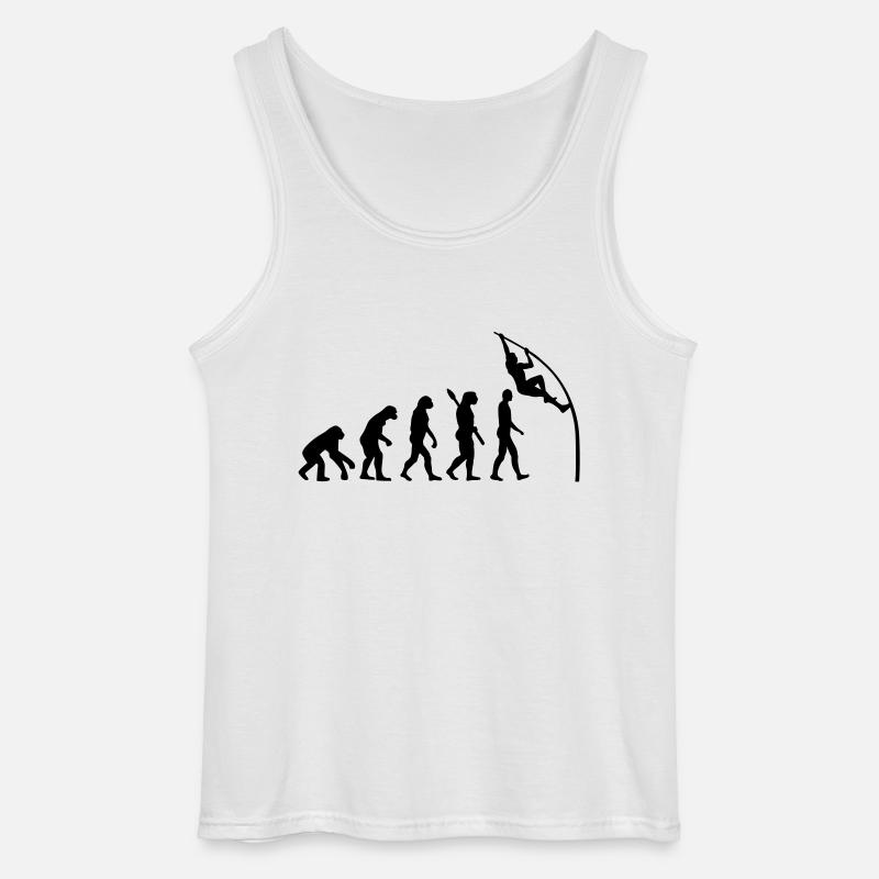 Evolution Stabhochsprung - Gildan Männer Tank Top - Weiß