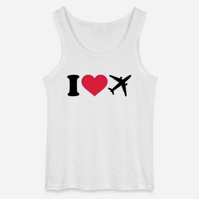 Flugzeug - Gildan Männer Tank Top - Weiß