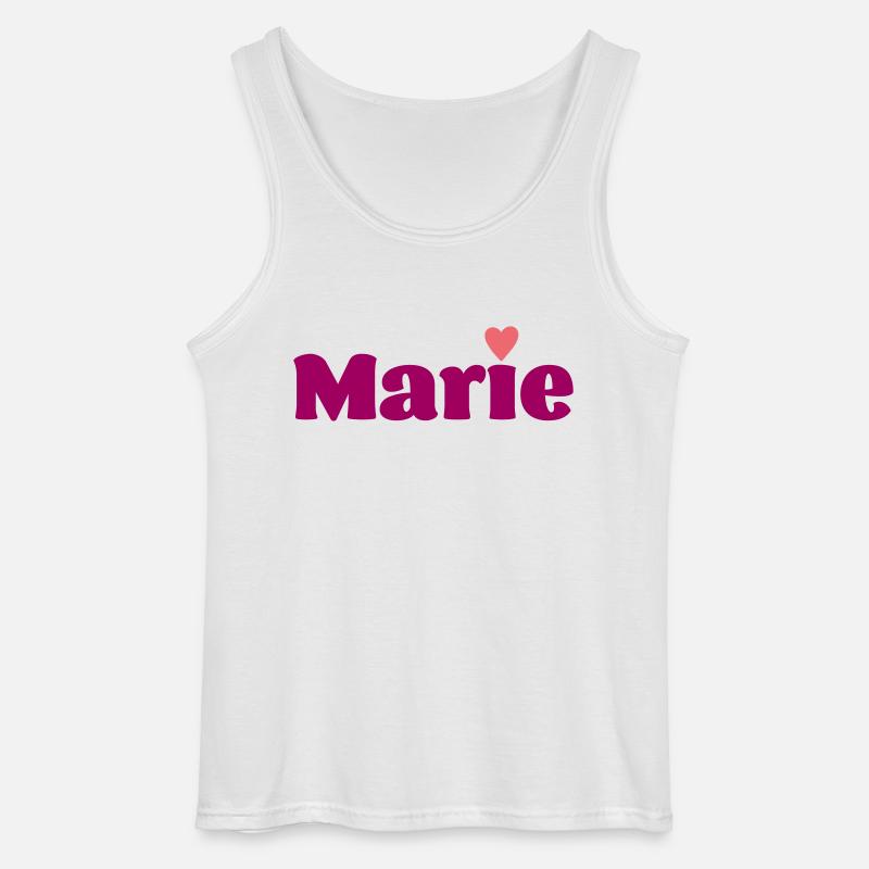 Marie mit Herz Geschenk - Gildan Männer Tank Top - Weiß