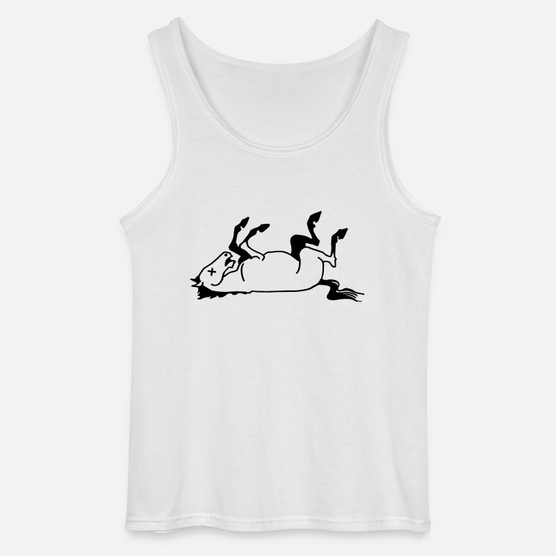 Totes Pferd - Gildan Männer Tank Top - Weiß