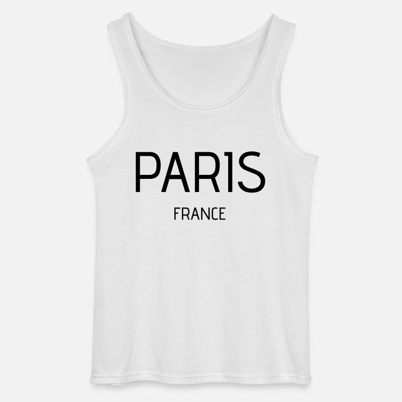 paris - Gildan Männer Tank Top - Weiß
