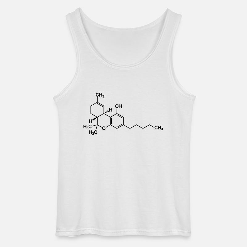 THC Tetrahydrocannabinol Cannabis - Gildan Männer Tank Top - Weiß