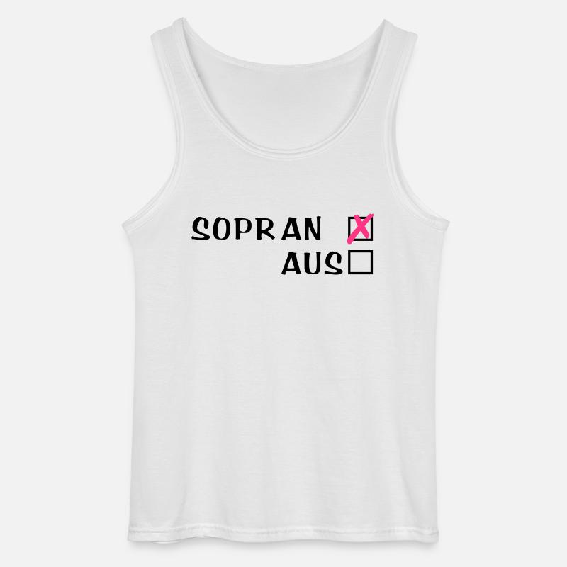 Sopr an oder aus - Gildan Männer Tank Top - Weiß