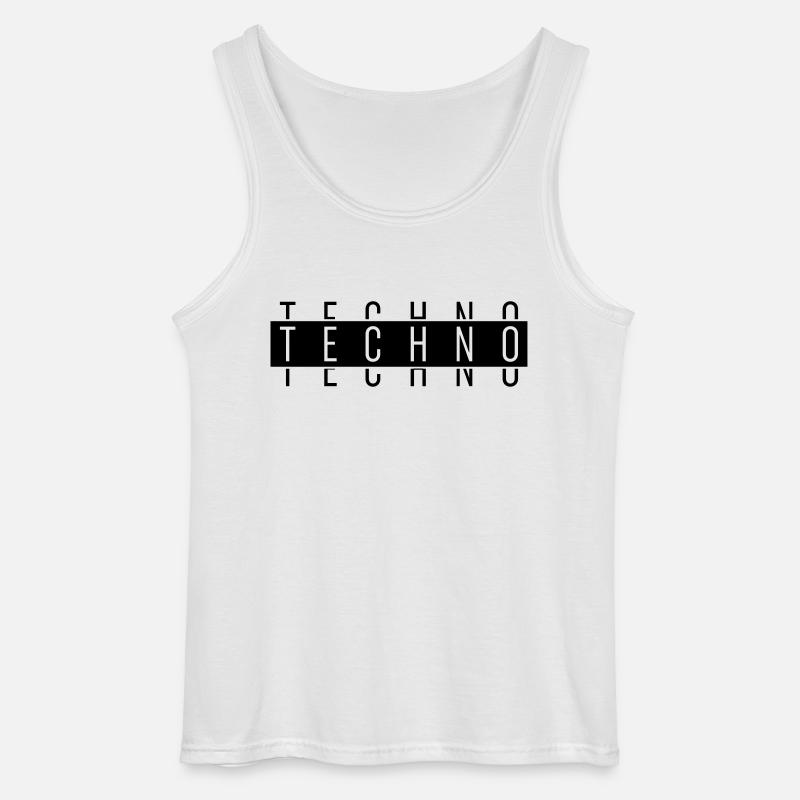 TECHNO TECHNO TECHNO - Débardeur Gildan Homme - blanc