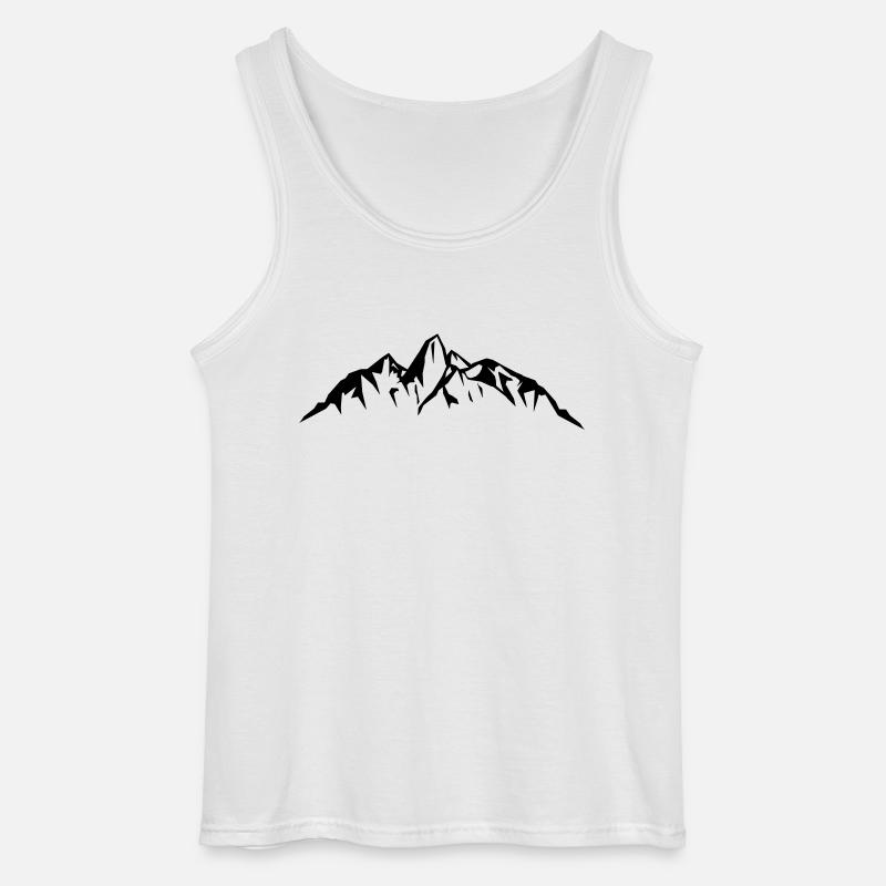 mountains - Gildan Männer Tank Top - Weiß