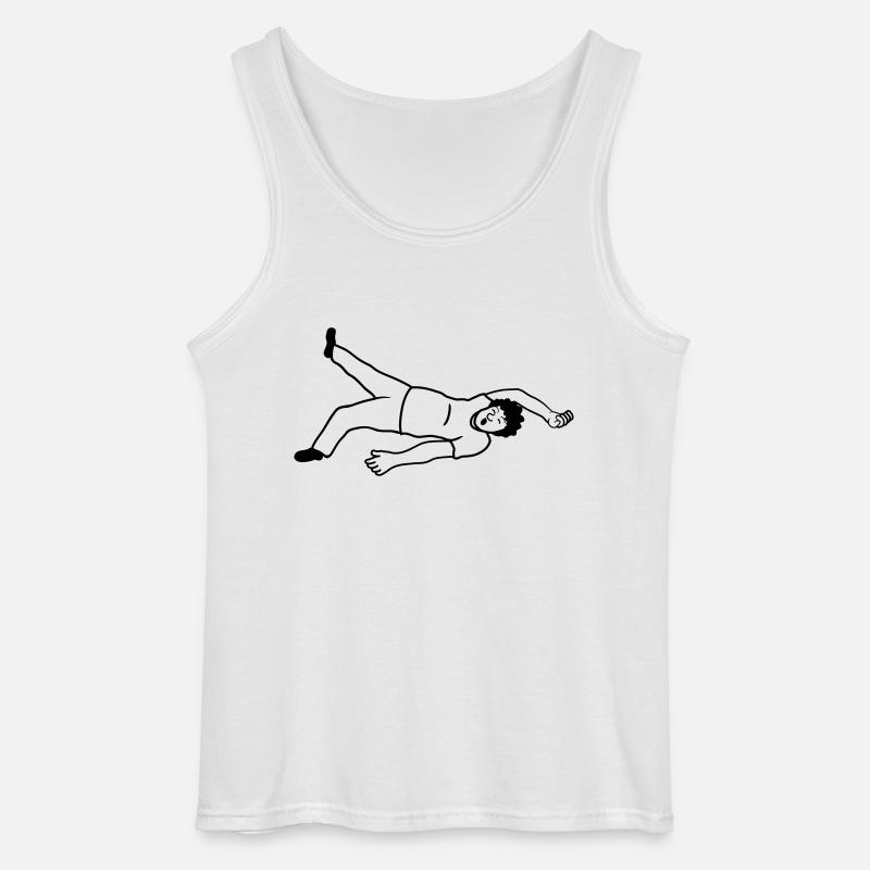 Schlafender Ohnmächtiger Mann - Gildan Männer Tank Top - Weiß