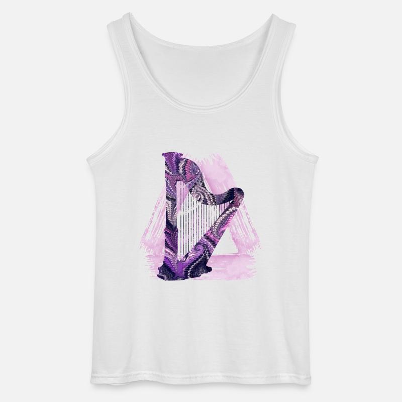 harfe e 75 - Gildan Männer Tank Top - Weiß