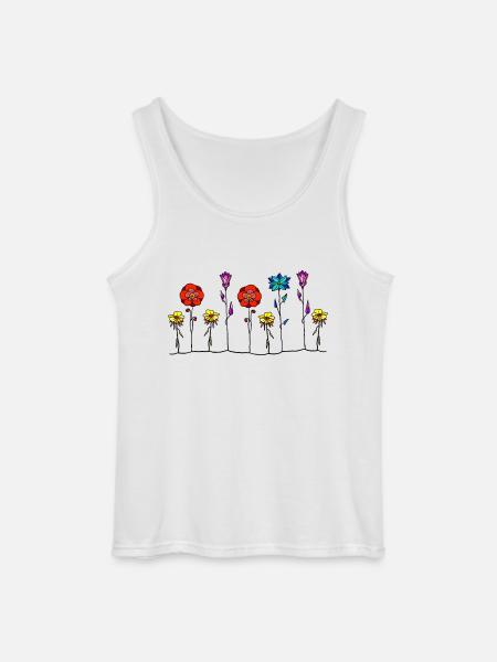 Blumen - Gildan Männer Tank Top - Weiß