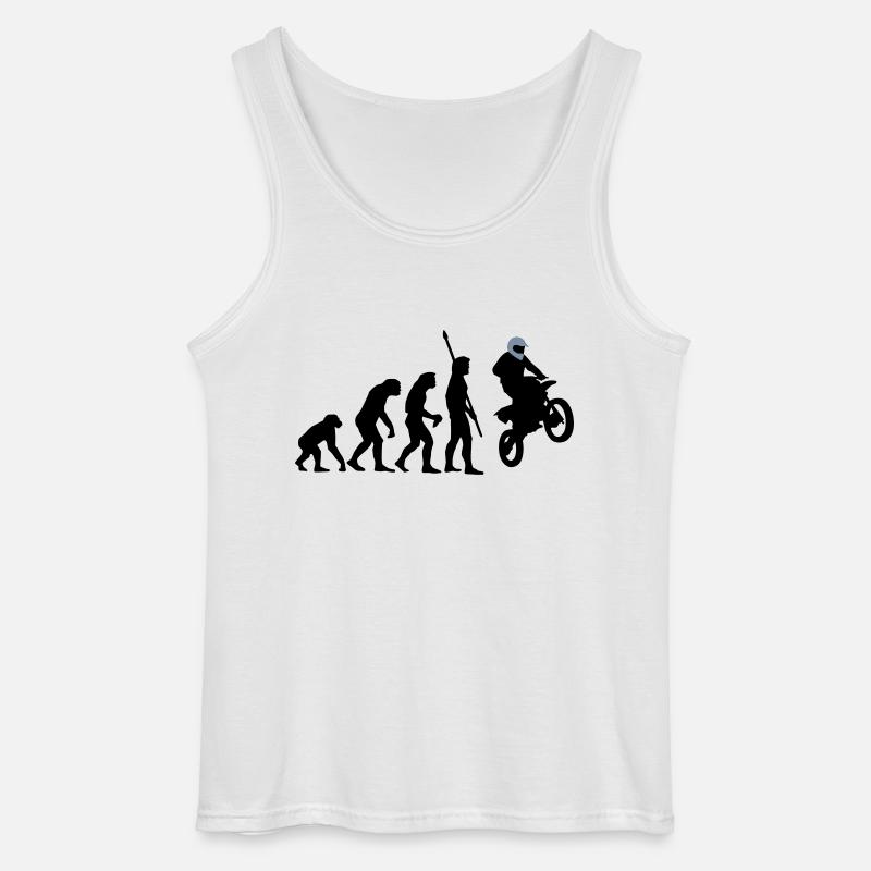 evolution_motorbike_stunt_a_2c - Gildan Männer Tank Top - Weiß