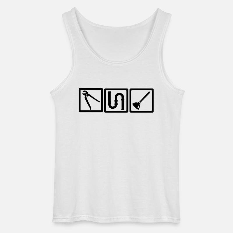 Klempner - Gildan Männer Tank Top - Weiß
