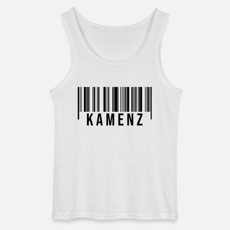 Kamenz Strichcode - Gildan Männer Tank Top - Weiß