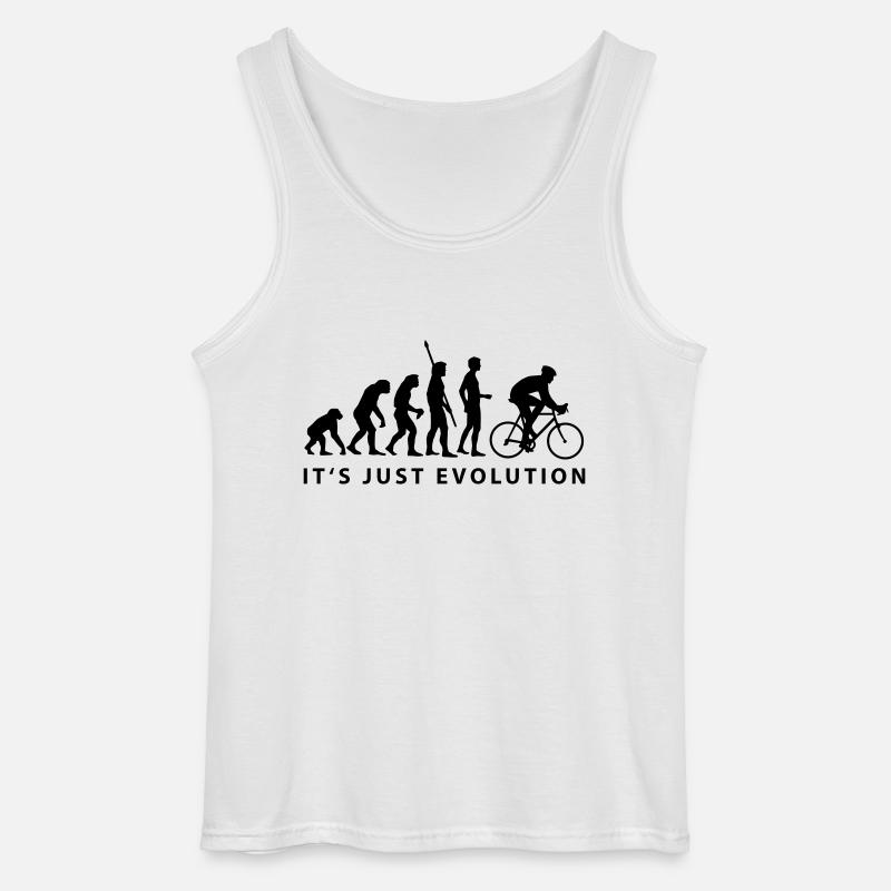 evolution_radfahrer_b - Gildan Männer Tank Top - Weiß