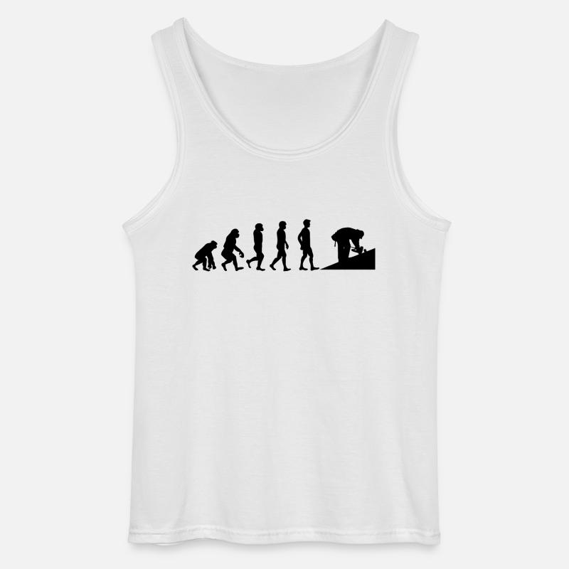 Dachdecker: Evolution of Roofer´s - Gildan Männer Tank Top - Weiß