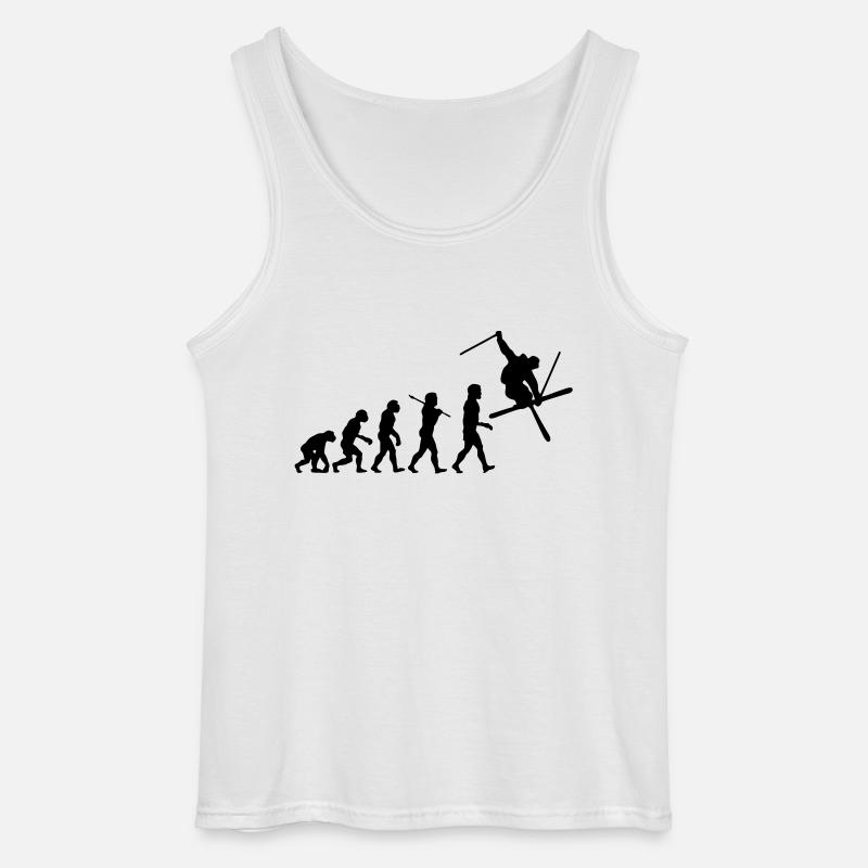 Ski Evolution - Gildan Männer Tank Top - Weiß