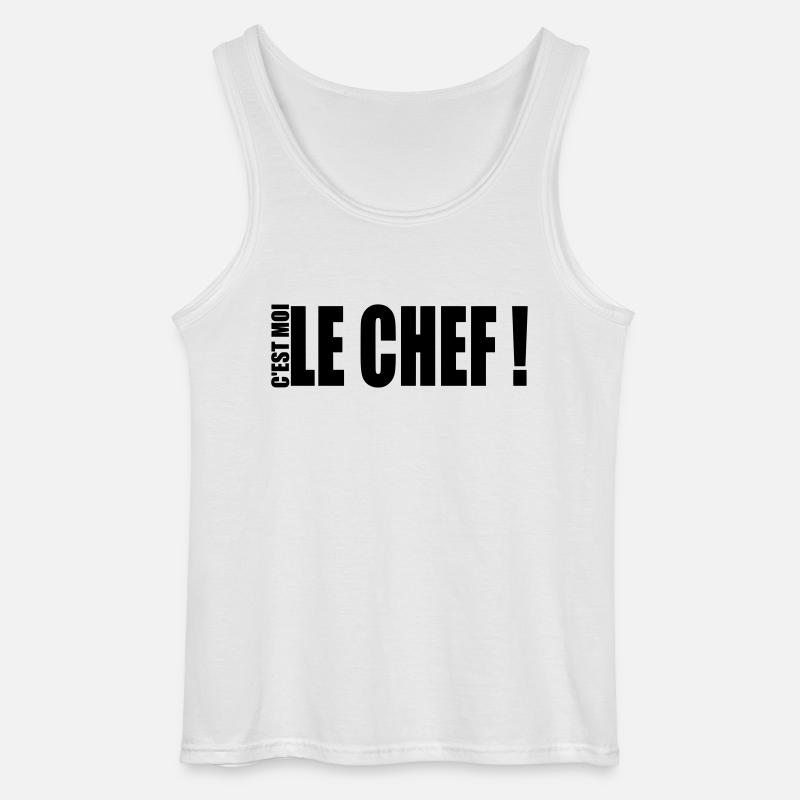 c'est moi le chef ! - Gildan Männer Tank Top - Weiß