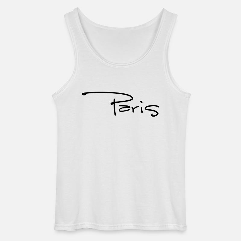 paris1 - Gildan Männer Tank Top - Weiß