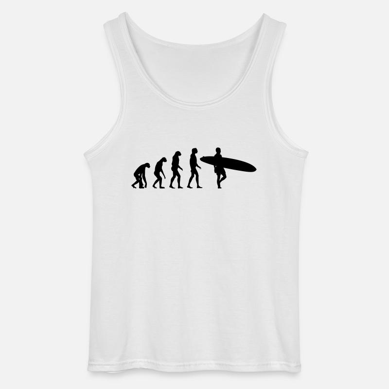 surfer evolution - Gildan Men’s Tank Top - white
