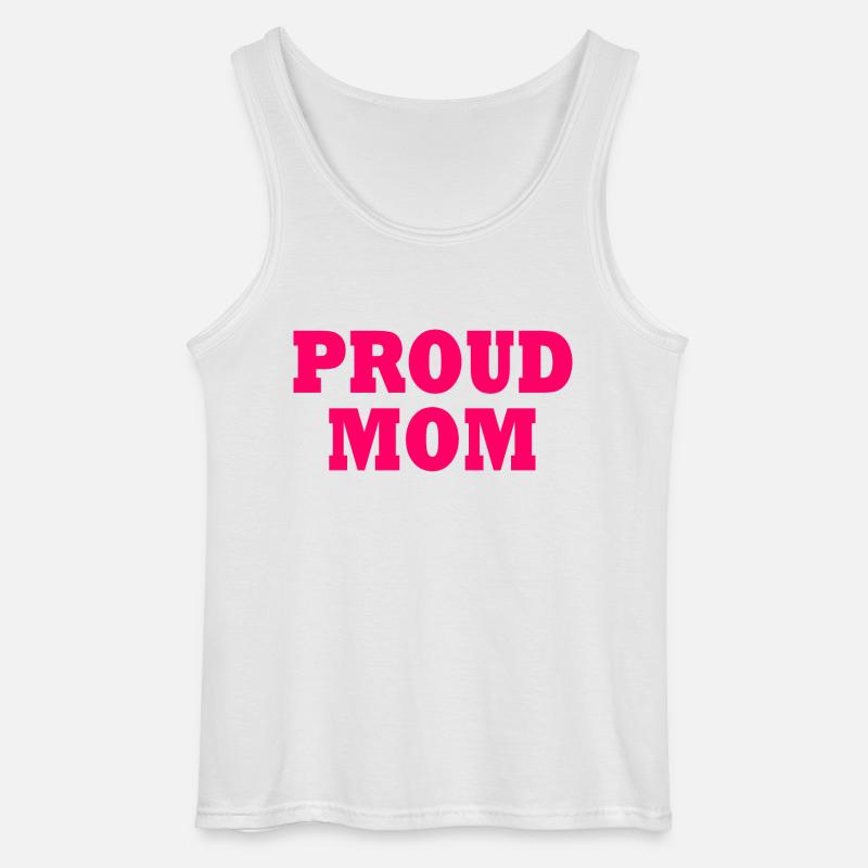 Proud mom - Gildan Männer Tank Top - Weiß