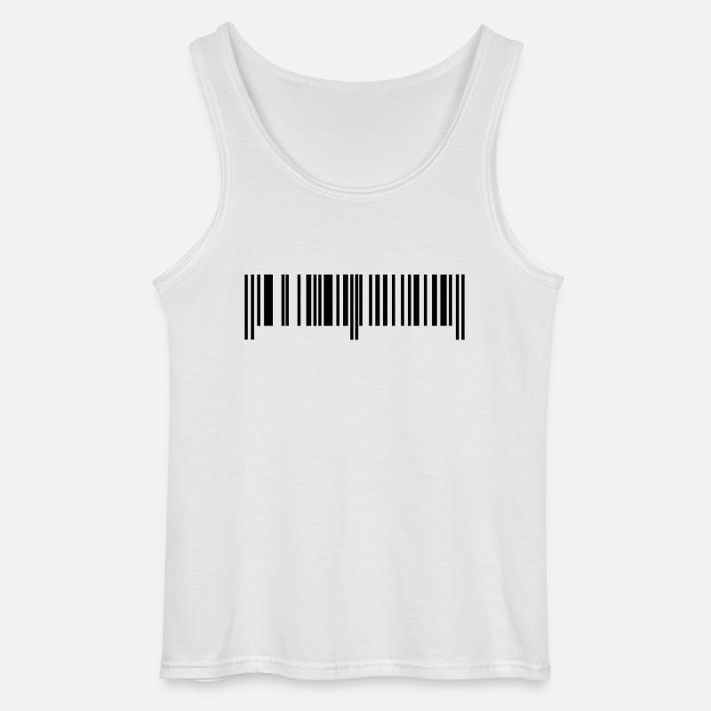 Barcode - Strichcode - Gildan Männer Tank Top - Weiß