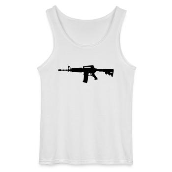 Rifle M-16 - Gildan Men’s Tank Top - white - Front - AI Model Male 185 dark (185cm)