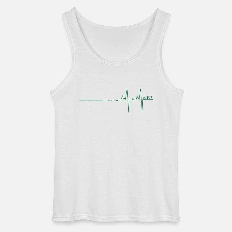 Alive pulse/UK - Gildan Men’s Tank Top - white