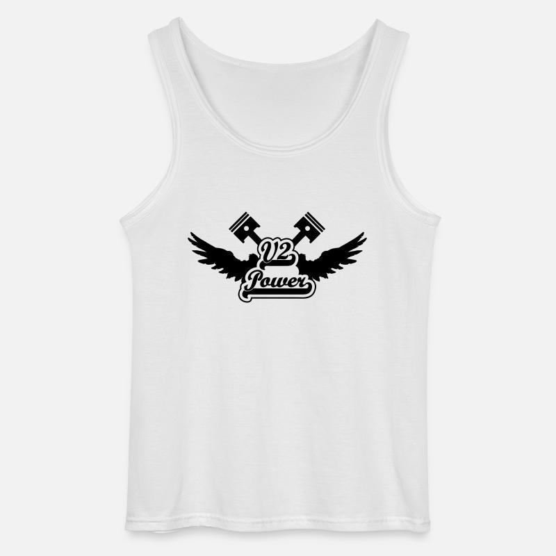 V2 Power - Gildan Männer Tank Top - Weiß