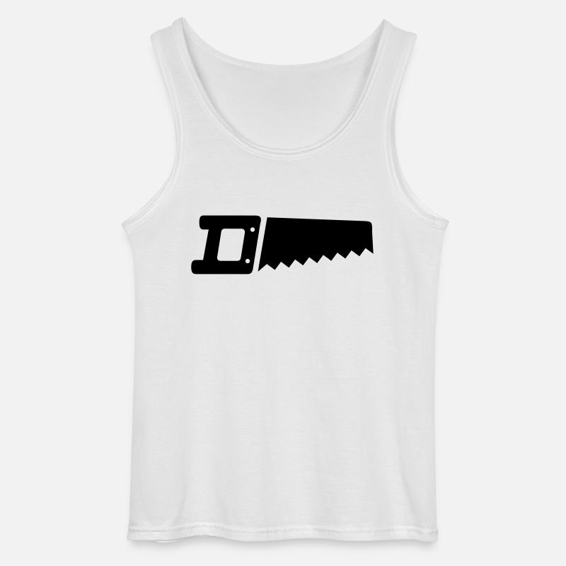 Säge - Gildan Männer Tank Top - Weiß