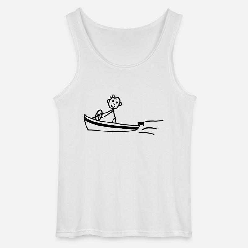 Motorboot - Boot - Gildan Männer Tank Top - Weiß