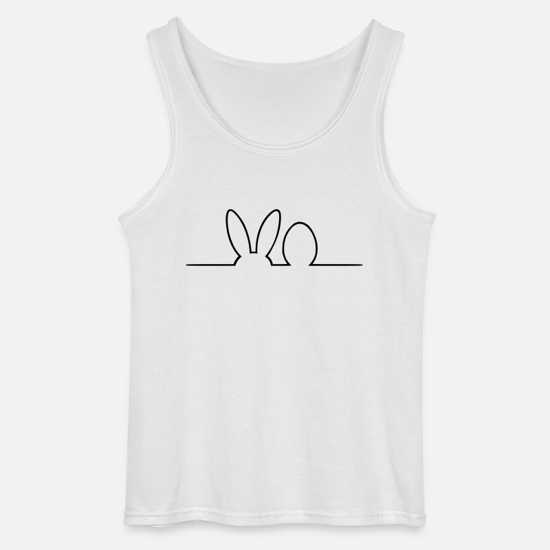 Ostern Silhouette - Gildan Männer Tank Top - Weiß