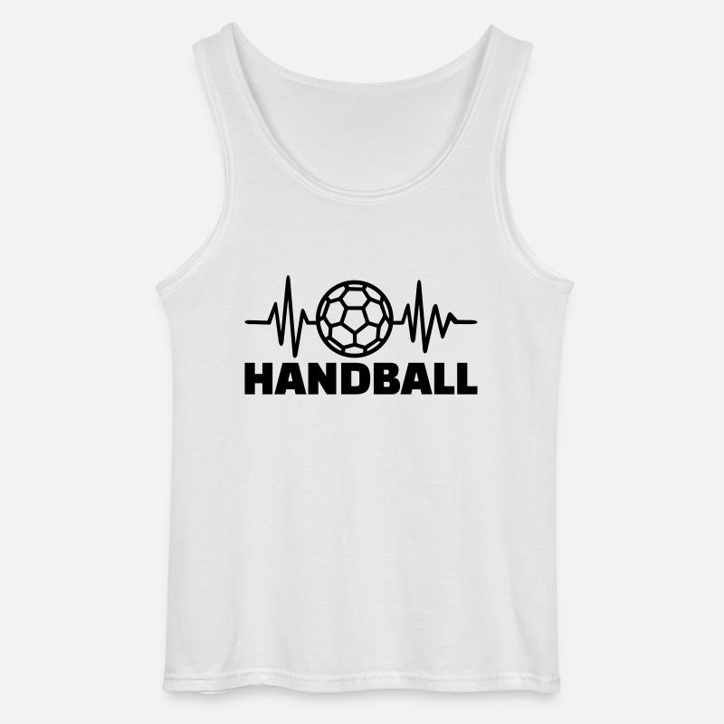 Handball - Gildan Männer Tank Top - Weiß