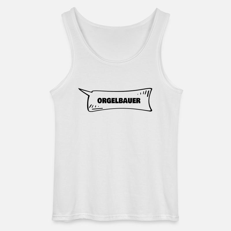 Orgelbauer als Sprechblase - Gildan Männer Tank Top - Weiß