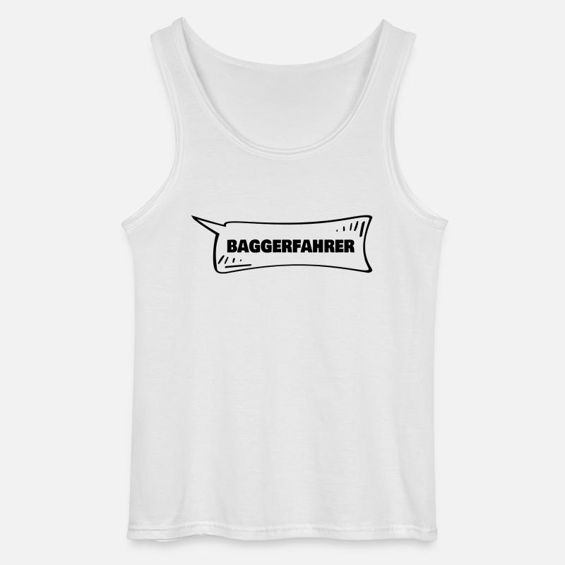Sprechblase Baggerfahrer - Gildan Männer Tank Top - Weiß