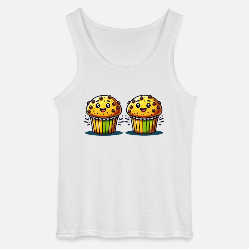 Muffin Comic - Gildan Männer Tank Top - Weiß
