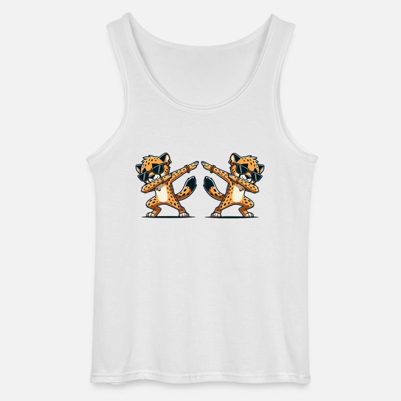 Gepard DAB Comic 2 - Gildan Men’s Tank Top - white
