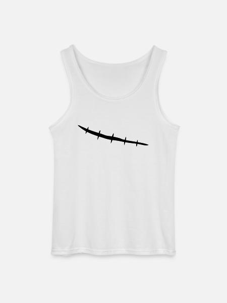 stitched_scar - Gildan Männer Tank Top - Weiß