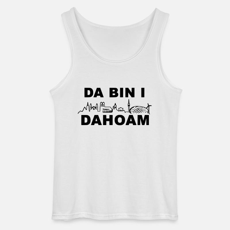 Da bin I Dahoam - Gildan Männer Tank Top - Weiß