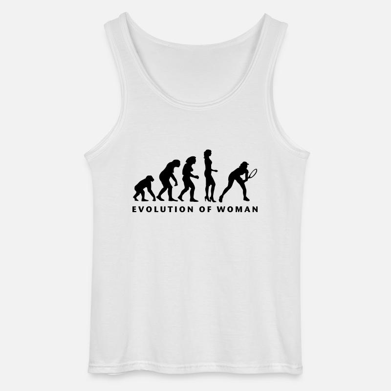 evolution_female_tennis_b_1c - Gildan Männer Tank Top - Weiß
