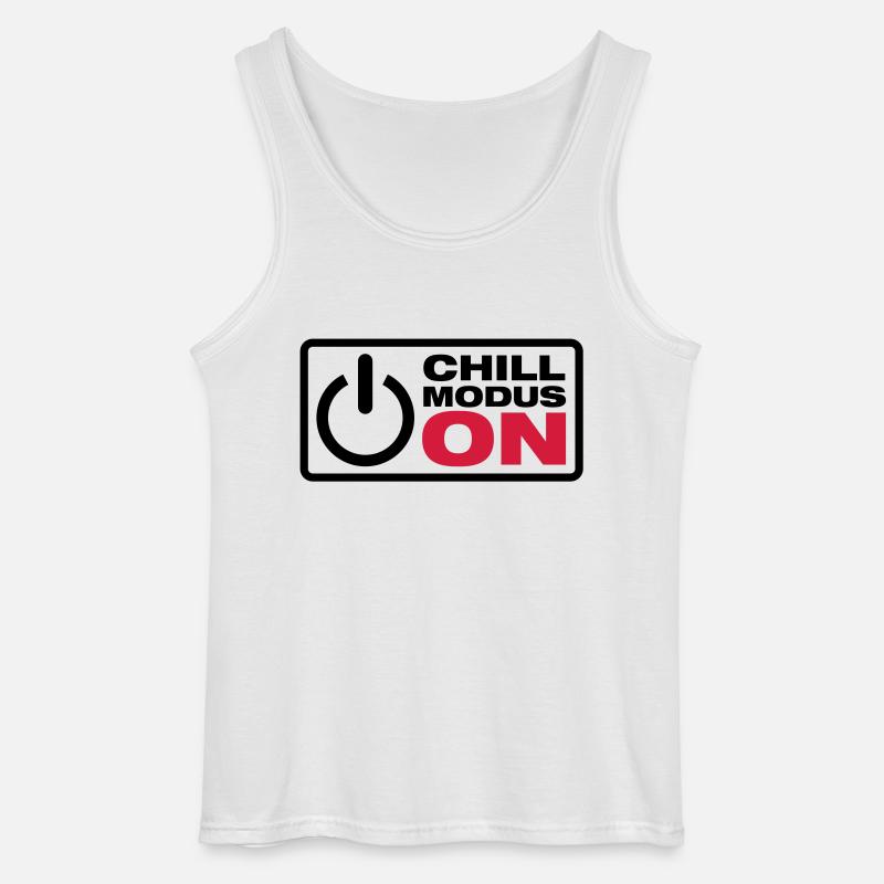 Chill Modus - ON - Gildan Männer Tank Top - Weiß