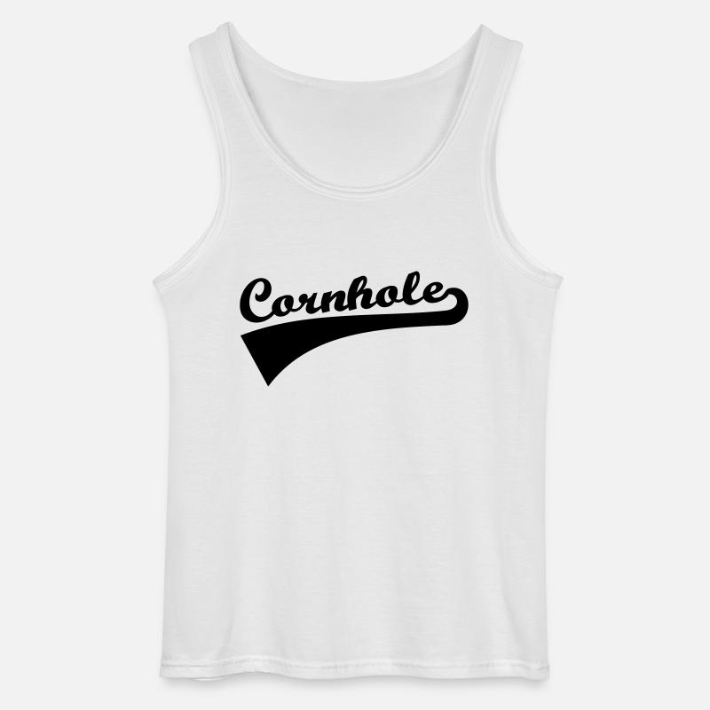 Cornhole - Gildan Men’s Tank Top - white