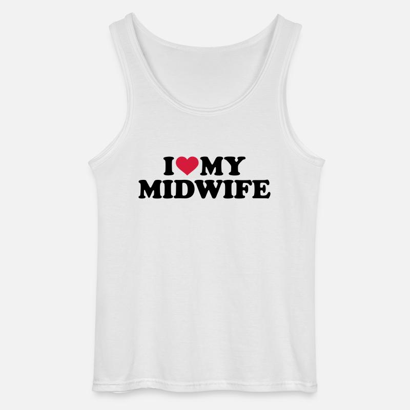 Hebamme - Gildan Männer Tank Top - Weiß