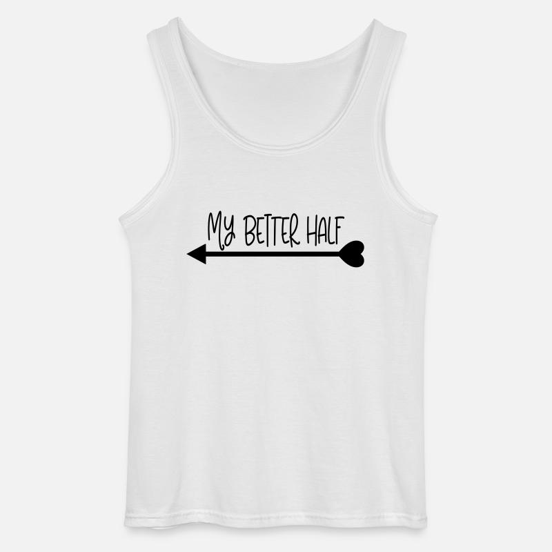 my_better_half_left - Gildan Männer Tank Top - Weiß
