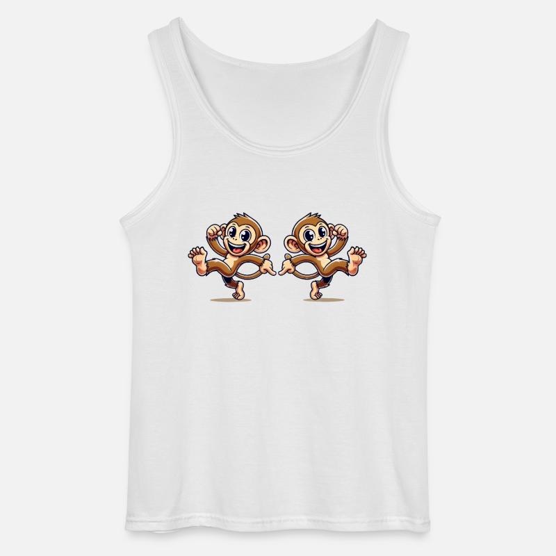 affe comic 2 - Gildan Männer Tank Top - Weiß