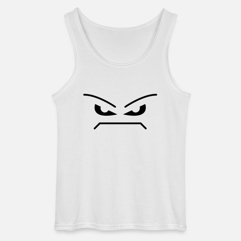 Mad Face - Gildan Männer Tank Top - Weiß