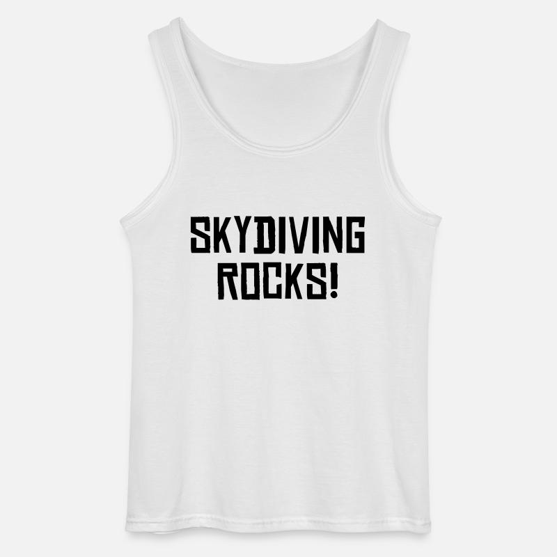 skydiving rocks - Gildan Männer Tank Top - Weiß