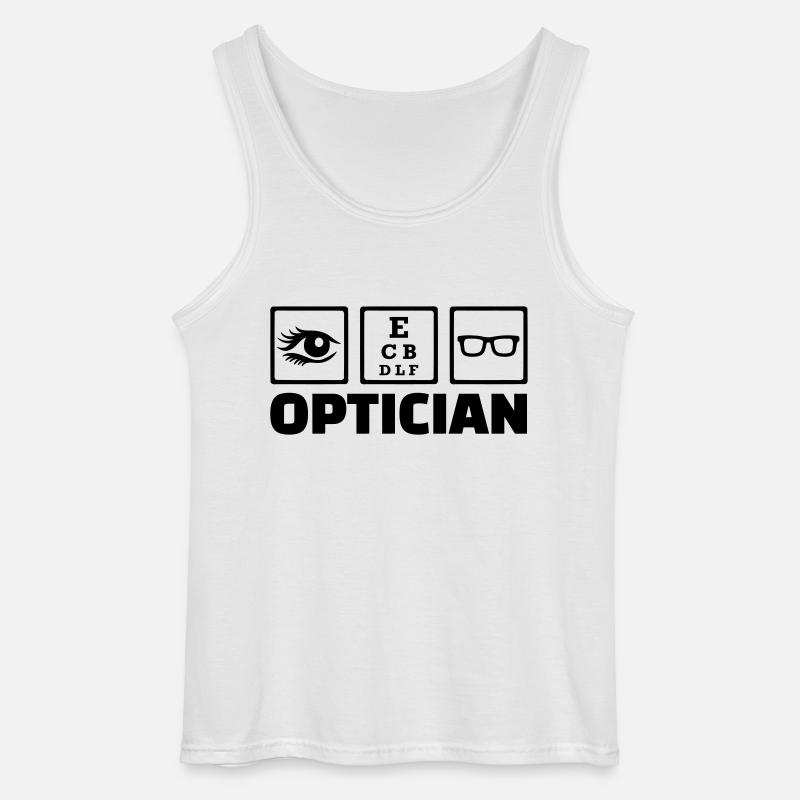 Optiker - Gildan Männer Tank Top - Weiß