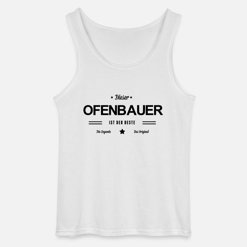 Bester Ofenbauer - Gildan Männer Tank Top - Weiß