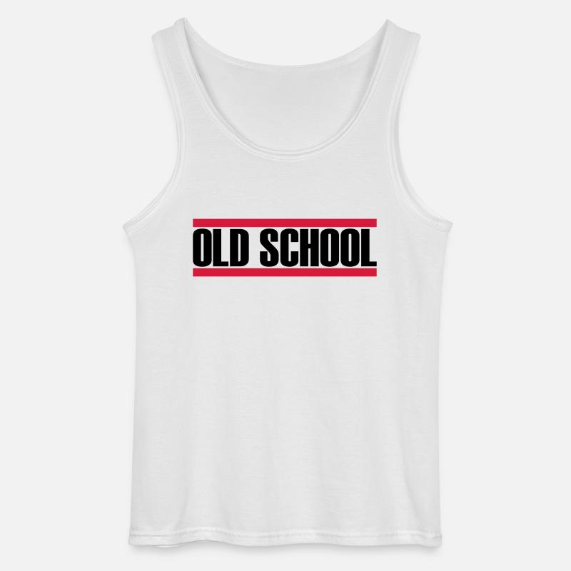 Old School Logo - Gildan Männer Tank Top - Weiß