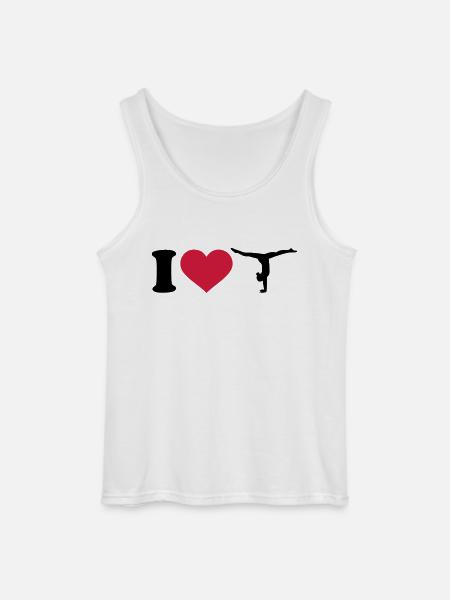 I love Gymnastik Turnen - Gildan Männer Tank Top - Weiß