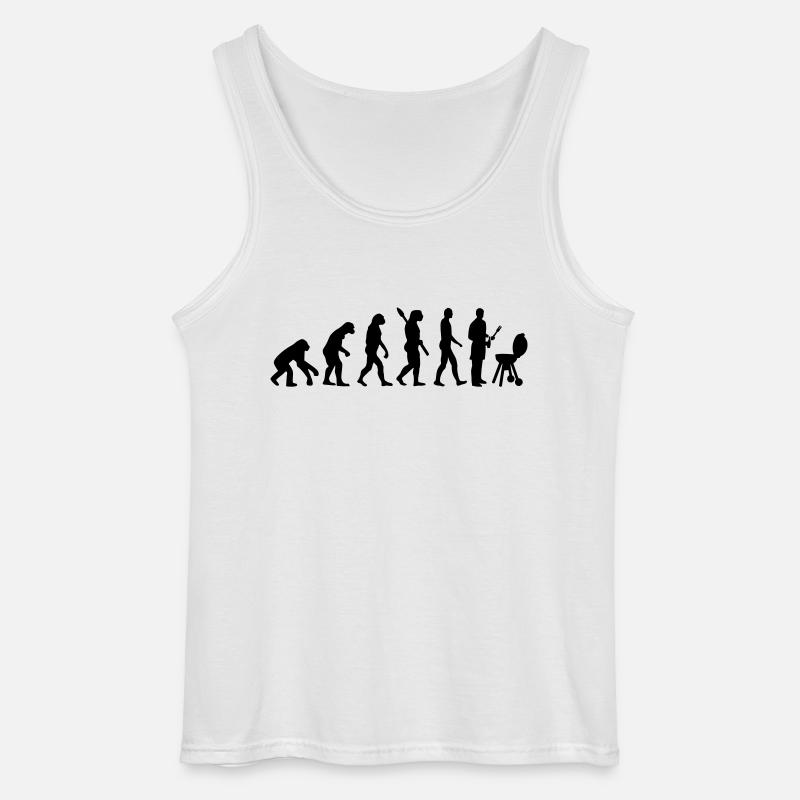 Evolution BBQ barbecue - Gildan Men’s Tank Top - white
